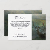 フォレ素朴ストシカ悔やみや弔慰ありがとう サンキューカード (正面/裏面)