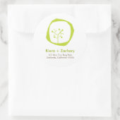 フォレ素朴ストツリーリングや輪アドレス結婚ステッカー ラウンドシール (バッグ)