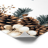 フォレ素朴ストピネコンフローラ結婚のウェルカムサイン ポスター (角)