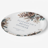 フォレ素朴ストフローラピネコンブライダルシャワー ペーパープレート (アングル)