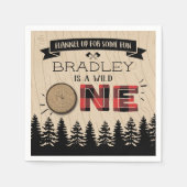 フォレ素朴ストプライドLumberjack Boys 1st Birthday スタンダードカクテルナプキン (正面)