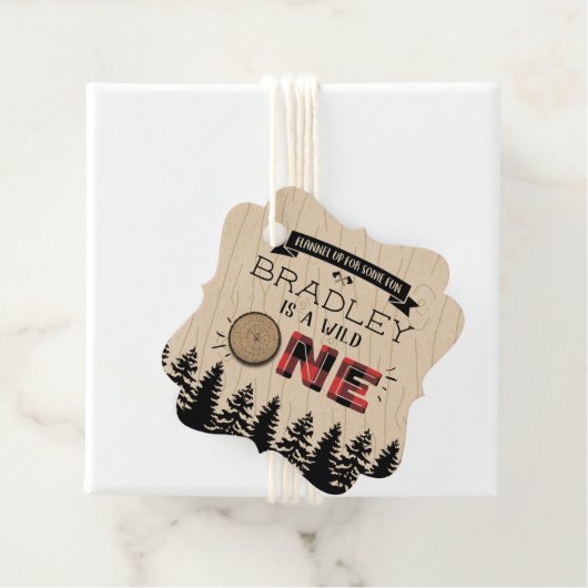 フォレ素朴ストプライドLumberjack Boys 1st Birthday フェイバータグ (インサイチュ)