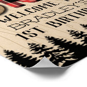 フォレ素朴ストプライドLumberjack Boys 1st Birthday ポスター (角)