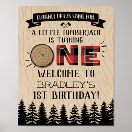 フォレ素朴ストプライドLumberjack Boys 1st Birthday ポスター