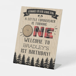 フォレ素朴ストプライドLumberjack Boys 1st Birthday 台座サイン