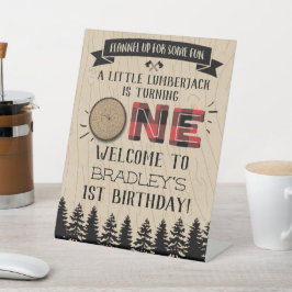 フォレ素朴ストプライドLumberjack Boys 1st Birthday 台座サイン