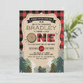 フォレ素朴ストプライドLumberjack Boys 1st Birthday 招待状 (スタンド正面)