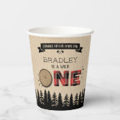フォレ素朴ストプライドLumberjack Boys 1st Birthday 紙コップ (裏面)