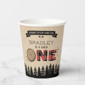 フォレ素朴ストプライドLumberjack Boys 1st Birthday 紙コップ (正面)