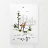 フォレ素朴ストマウンテンキャンプバチェロレッテ 三つ折り招待状 (カバー)