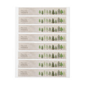 フォレ素朴ストラップのまわりに差出人住所ラベル ラップアラウンド宛名ラベル (シート)