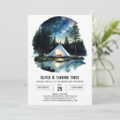 フォレ素朴ストリトリート誕生日招待状 招待状 (スタンド正面)