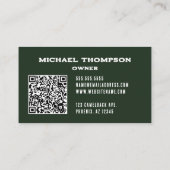 フォレ素朴男らしスト山脈アウトドア 名刺 (裏面)