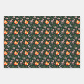 フォレ自然ストキツネディアラビットヘッジホッグサン ラッピングペーパーシート (正面3)