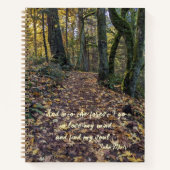 フォレ落ちた葉ストトレイルの引用文ジョン・ミュア ノートブック (正面)