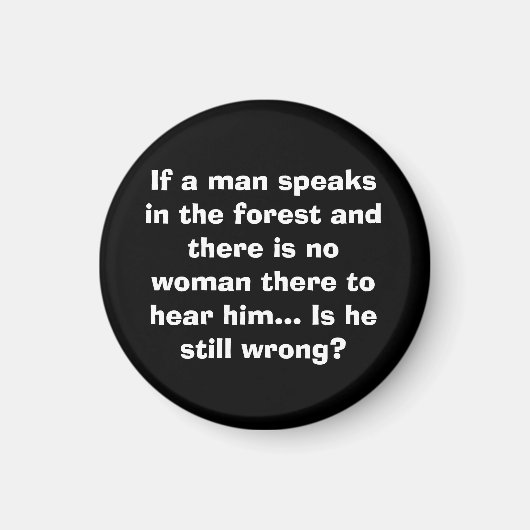 フォレ話ストのマネおもしろいット男性へ マグネット (正面)