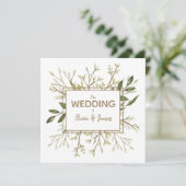 フォレ離れスト結婚式招待状 – 緑とトープ 招待状 (スタンド正面)