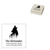 フォレ飾ストウルフファミリー差出人住所 ラバースタンプ (押印)