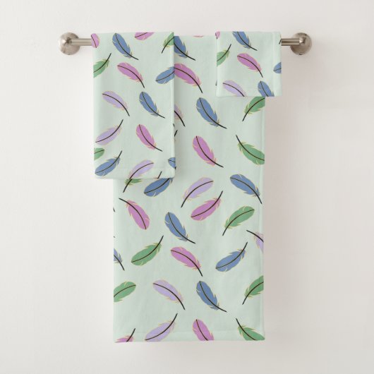 フォロモダンングフェザーパステルブルー バスタオルセット (インサイチュ)