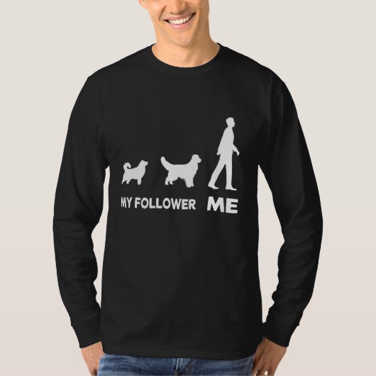 フォロワーの私の犬かわいい犬のことわざかわいい Tシャツ (正面)