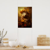 フォロワーを頭に乗せたビーバー ポスター (キッチン)