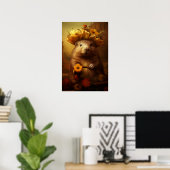 フォロワーを頭に乗せたビーバー ポスター (ホームオフィス)