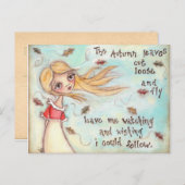 フォローしたくて - ポストカード (正面/裏面)