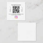フォローするQRコードサインをスキャン | Instagramフォロー スクエア名刺 (正面/裏面)