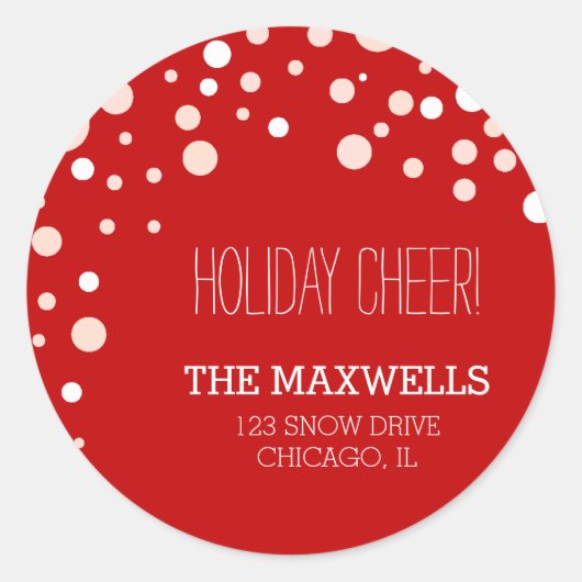 フォロースノーホリデー応援レッド住所 シール (正面)