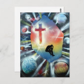 フォローン姿カラフルユニバースクロス ポストカード (正面/裏面)