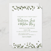 フォロ葉ング秋秋素朴結婚ズ 招待状 (正面/裏面)