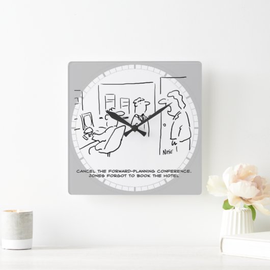フォワード計画会議のキャンセル(&理由!) スクエア壁時計 (ホーム)