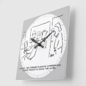 フォワード計画会議のキャンセル(&理由!) スクエア壁時計 (傾斜)