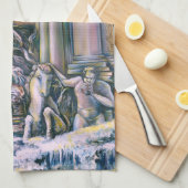 フォンタナディトレヴィローマイタリア キッチンタオル (四つ折り)