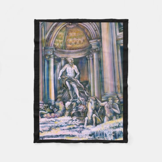 フォンタナディトレヴィローマ フリースブランケット (正面)