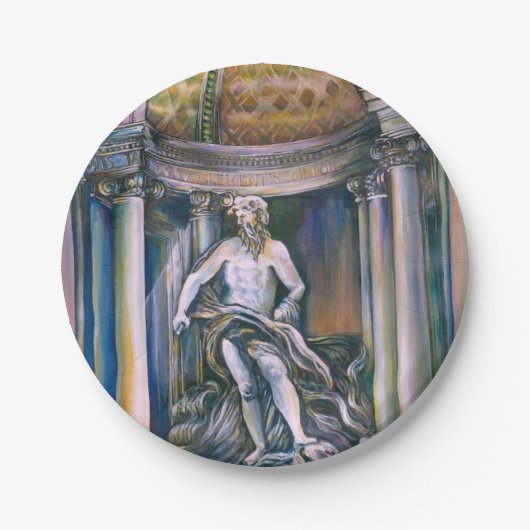 フォンタナディトレヴィローマ ペーパープレート (正面)