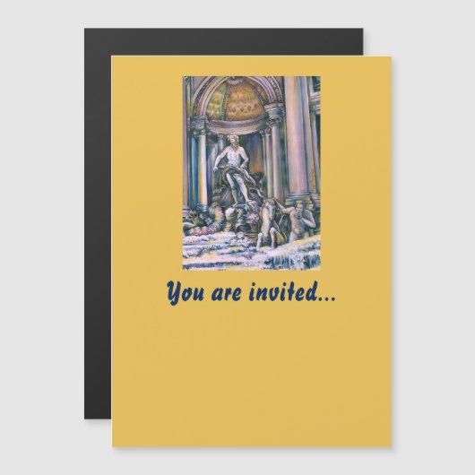 フォンタナディトレヴィローマ マグネット招待状 (正面/裏面)