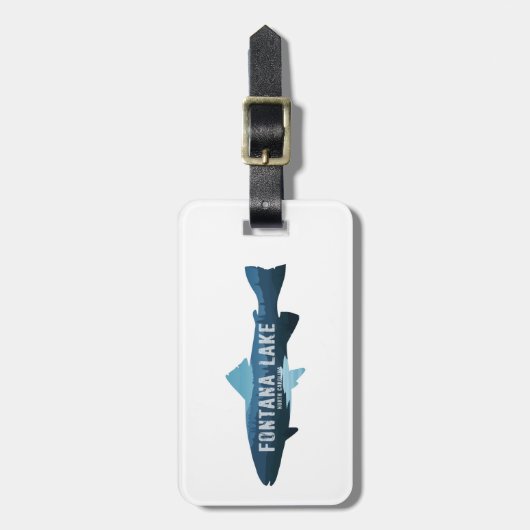 フォンタナレイクノースカロライナ魚 ラゲッジタグ (正面縦)