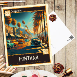 フォンタナ, カリフォルニア州 | ビンテージポストカード ポストカード