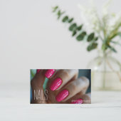 フォンダントピンクネイルアート 名刺 (スタンド正面)