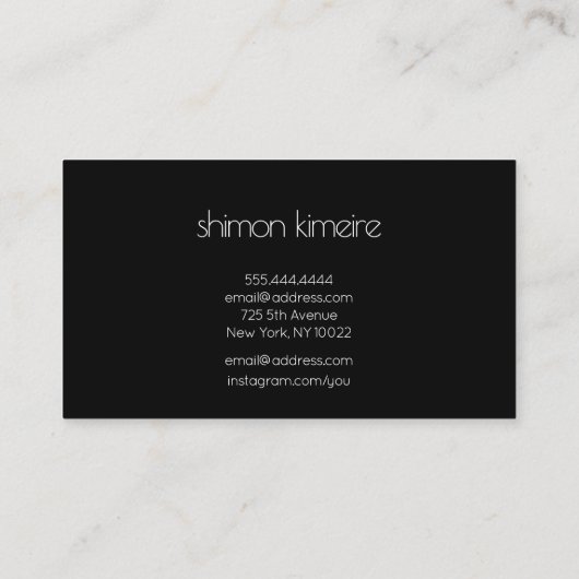 フォンダントピンクネイルアート 名刺 (裏面)