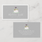 フォンダン結婚ズケーキデコレータフェイク金ゴールド事業 名刺 (正面/裏面)