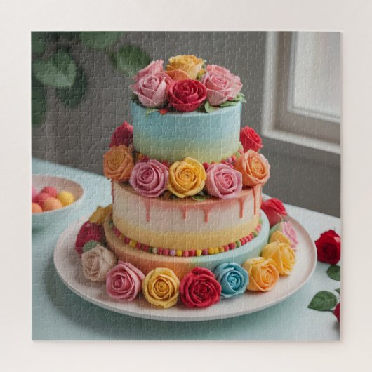 フォンダン結婚ズケーキ ジグソーパズル (縦)