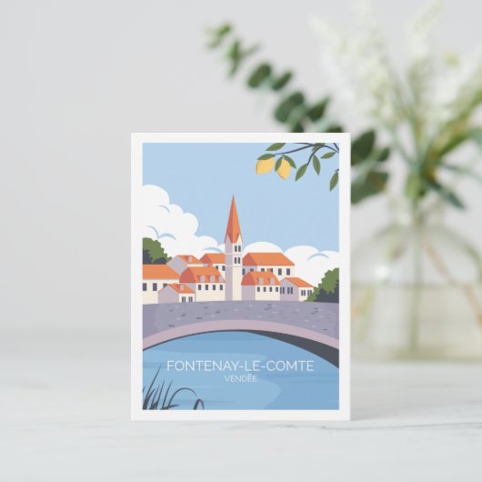 フォンテネレコンテファムトラベルプレイスイラストレーション ポストカード (スタンド正面)