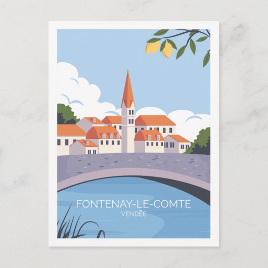 フォンテネレコンテファムトラベルプレイスイラストレーション ポストカード (正面)