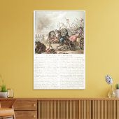 フォンテノイの戦い1745年、ルイ・ル・コーの彫刻 キャンバスプリント (インサイチュ (リビング))