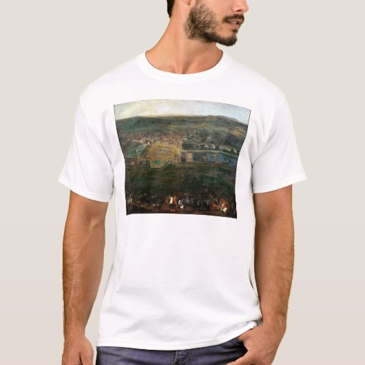フォンテンブローの館の近くで捜すルイ14世 Tシャツ (正面)