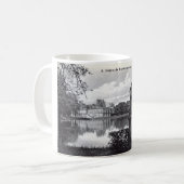 フォンテンブロー宮殿、フランスの1910年のヴィンテージ コーヒーマグカップ (正面左)