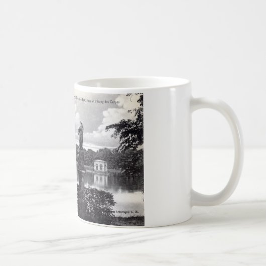 フォンテンブロー宮殿、フランスの1910年のヴィンテージ コーヒーマグカップ (右)
