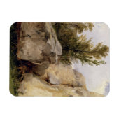 フォンテーヌブローの森で， c.1825 (缶上の油) マグネット (横)